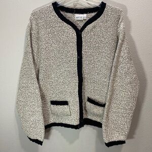 Habitat clothes to live in sweater cardigan black and white